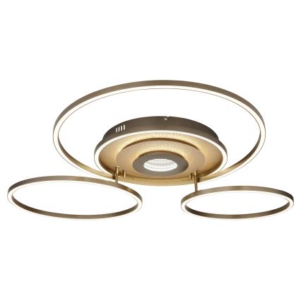 Globo - Plafonnier LED dimmable LED/60W/230V 2700-6500K 80,8x99,2 cm laiton + télécommande