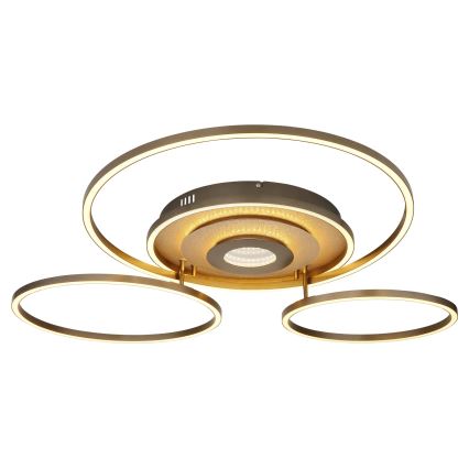 Globo - Plafonnier LED dimmable LED/60W/230V 2700-6500K 80,8x99,2 cm laiton + télécommande