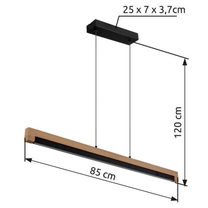 Globo - Suspension filaire LED/24W/230V