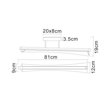 Globo - Suspension LED sur tige LED/28W/230V 2700/4000/6000K