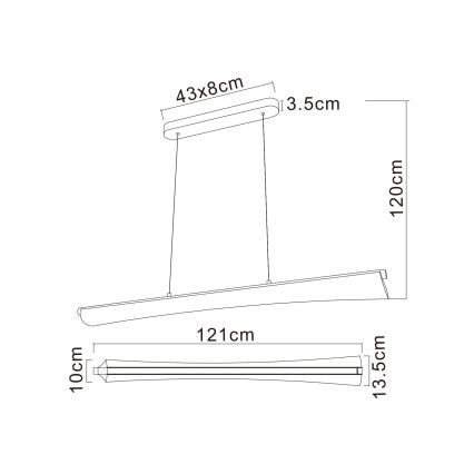 Globo - Suspension LED sur câble LED/36W/230V 2700/4000/6000K