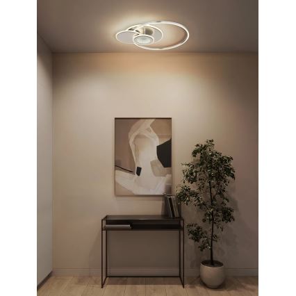 Globo - Plafonnier LED dimmable LED/24W/230V 2700-6000K argenté + télécommande