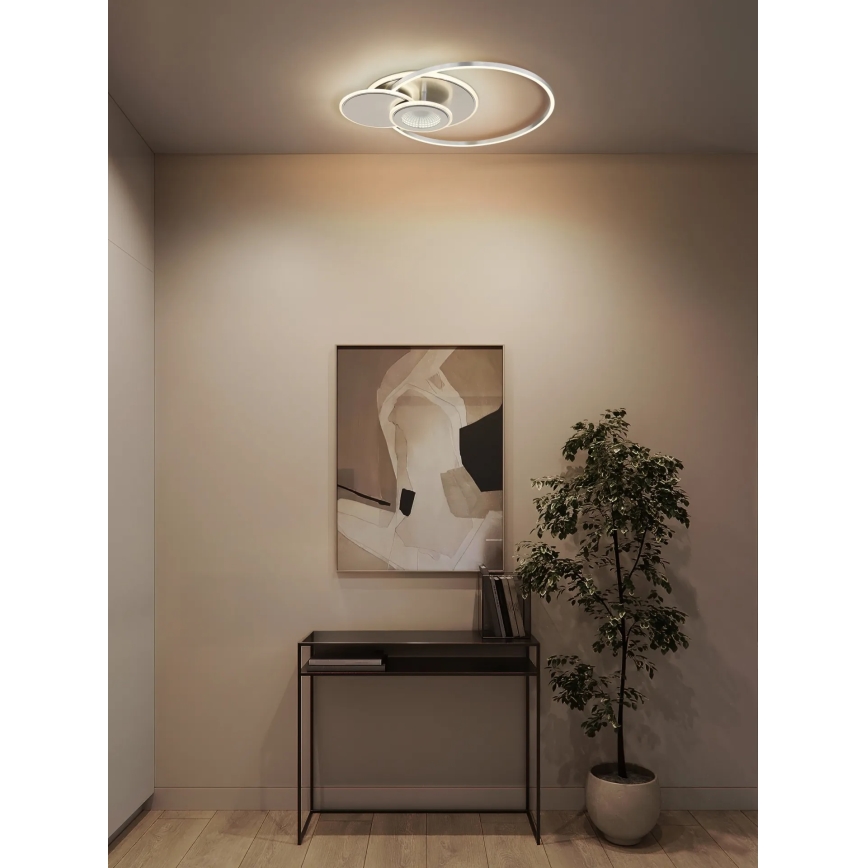 Globo - Plafonnier LED dimmable LED/24W/230V 2700-6000K argenté + télécommande