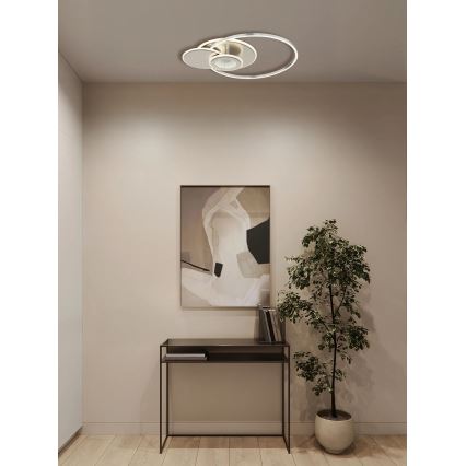 Globo - Plafonnier LED dimmable LED/24W/230V 2700-6000K argenté + télécommande