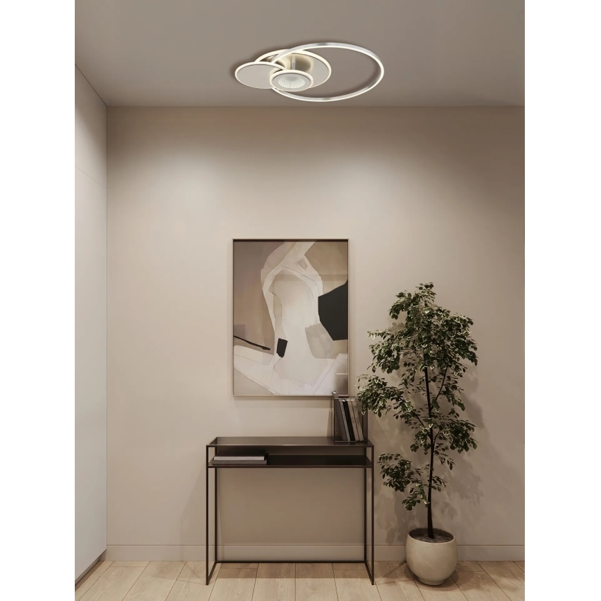 Globo - Plafonnier LED dimmable LED/24W/230V 2700-6000K argenté + télécommande