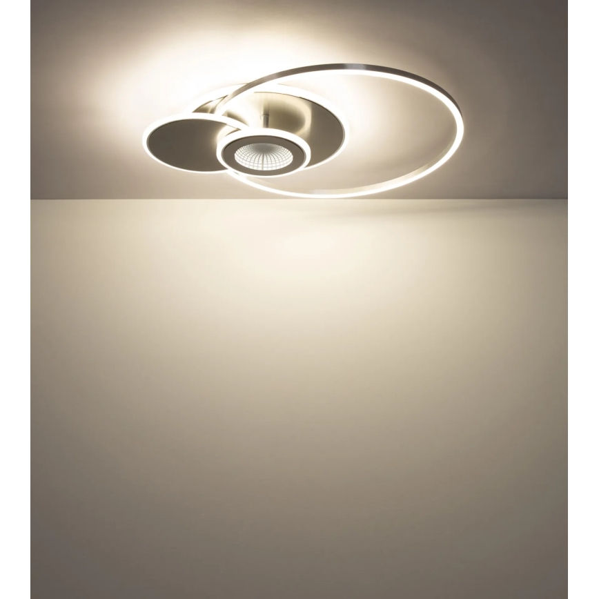 Globo - Plafonnier LED dimmable LED/24W/230V 2700-6000K argenté + télécommande