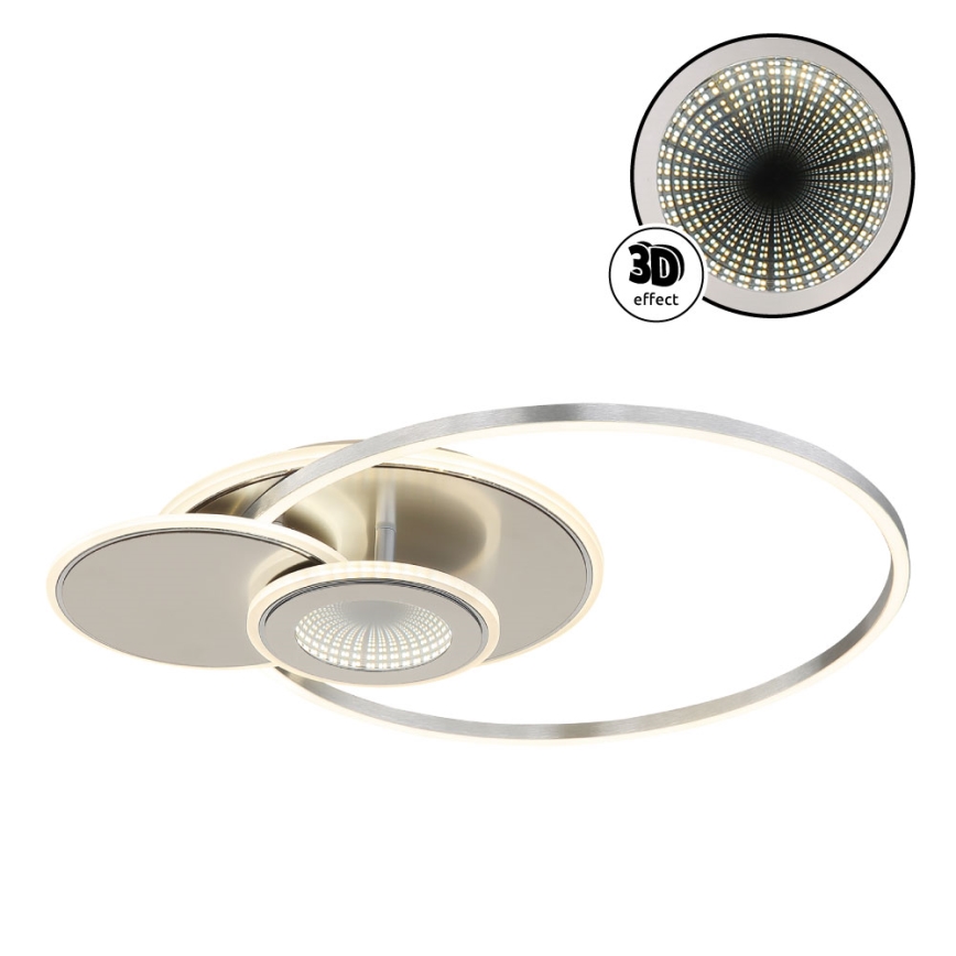 Globo - Plafonnier LED dimmable LED/24W/230V 2700-6000K argenté + télécommande