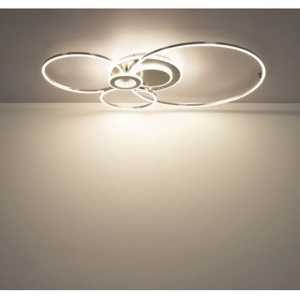 Globo - Plafonnier LED dimmable LED/36W/230V 2700-6000K argenté + télécommande
