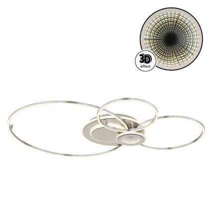 Globo - Plafonnier LED dimmable LED/36W/230V 2700-6000K argenté + télécommande