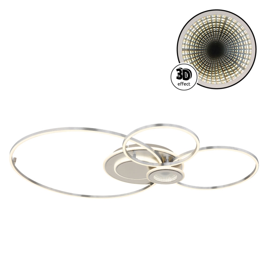 Globo - Plafonnier LED dimmable LED/36W/230V 2700-6000K argenté + télécommande
