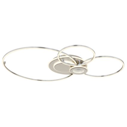 Globo - Plafonnier LED dimmable LED/36W/230V 2700-6000K argenté + télécommande
