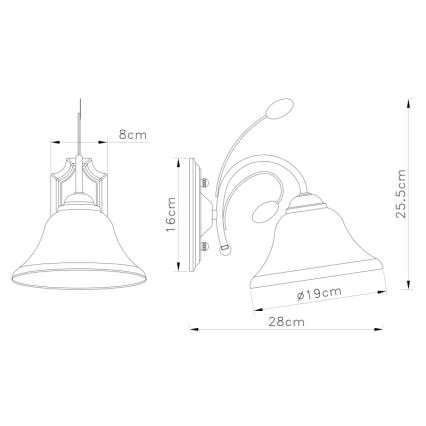 Globo 69007-1W - Applique murale POPACKS 1xE27/60W/230V