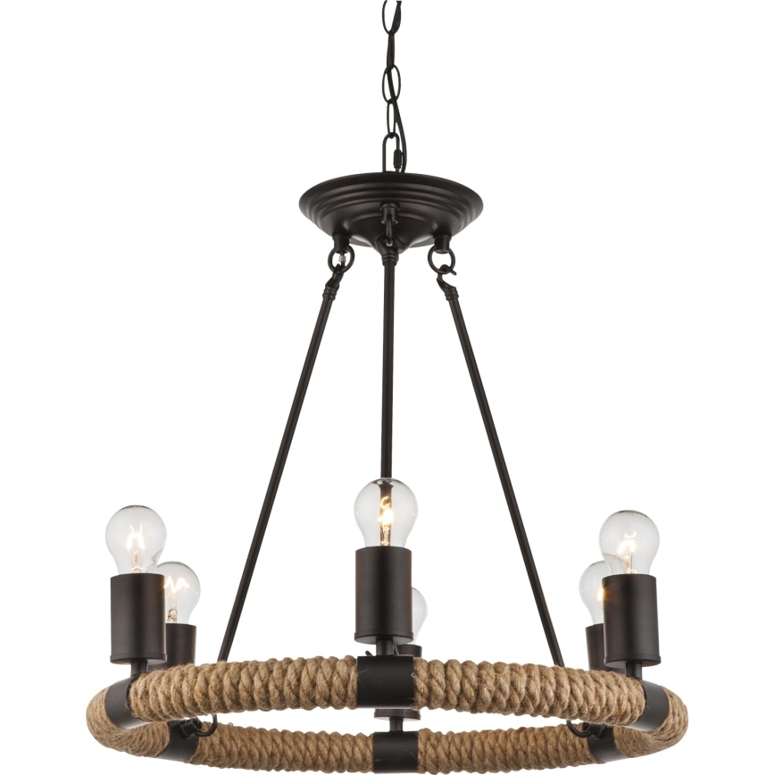 GLOBO 69029-6 - Lustre avec chaîne ULLEU 6xE27/40W/230V