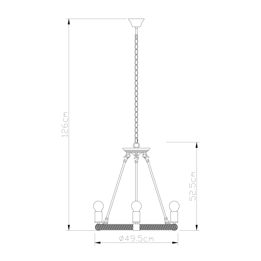 GLOBO 69029-6 - Lustre avec chaîne ULLEU 6xE27/40W/230V
