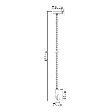 Globo - Suspension filaire 1xE27/60W/230V