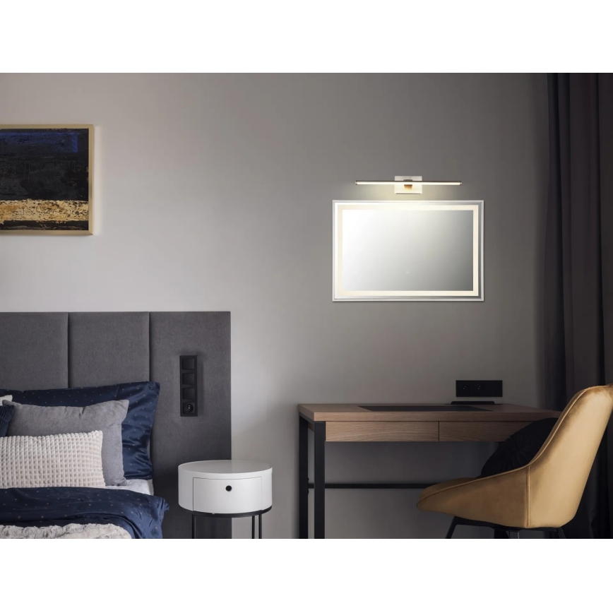 Globo - Lampe de tableau LED rechargeable, 3,5 W/5 V, 40 cm, 3600 mAh, chrome mat