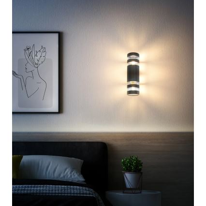 Globo - Applique murale 2xE27/10W/230V noire
