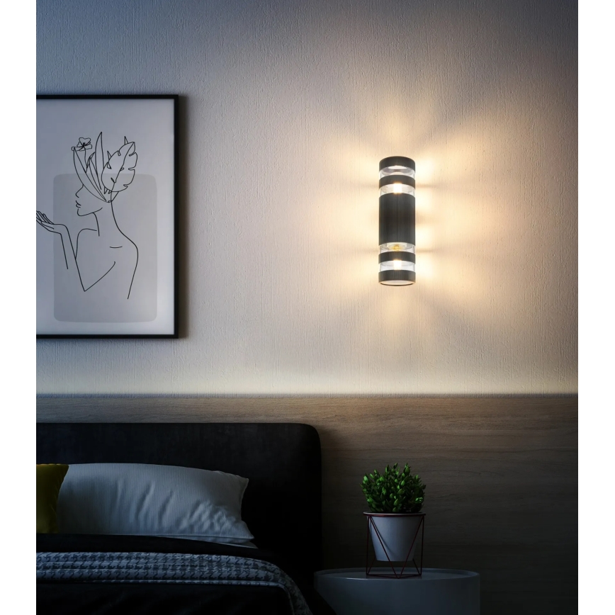 Globo - Applique murale 2xE27/10W/230V noire