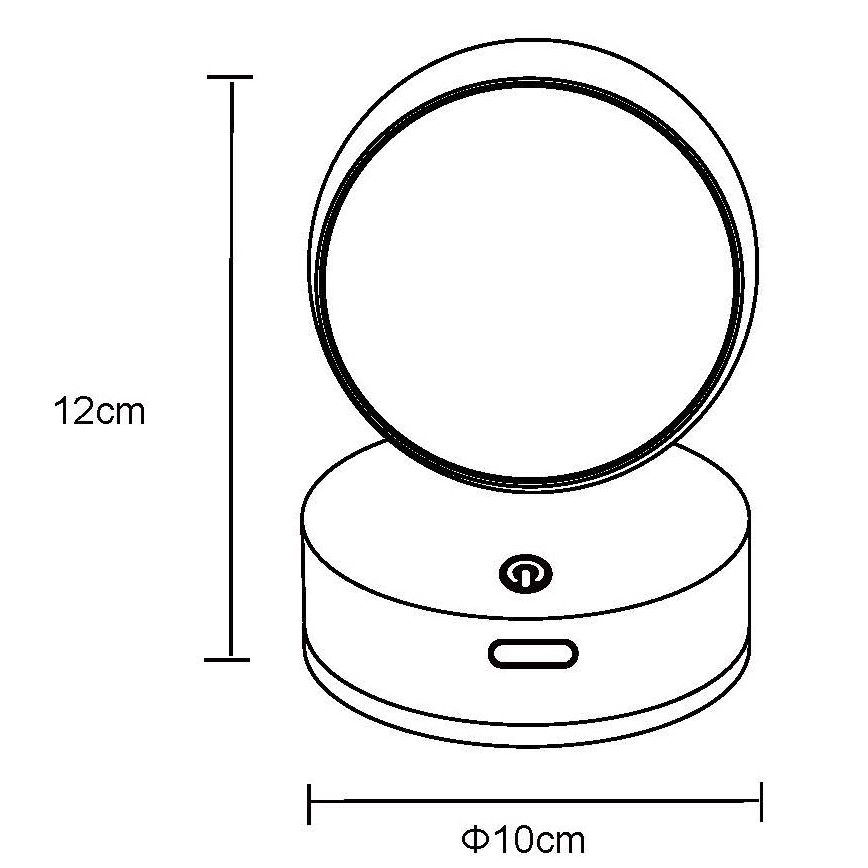 Globo - Applique murale tactile LED rechargeable dimmable LED/1,4W/5V 1800 mAh noir