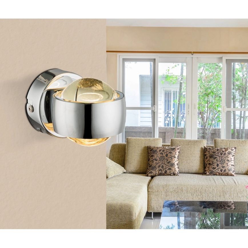 Globo - Applique murale LED/7W/230V 3000K chrome brillant