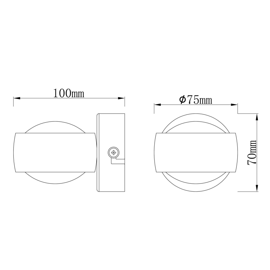 Globo - Applique murale LED/7W/230V 3000K chrome brillant