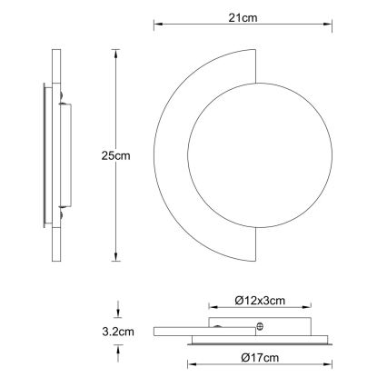 Globo - Applique murale LED/12W/230V 3000K