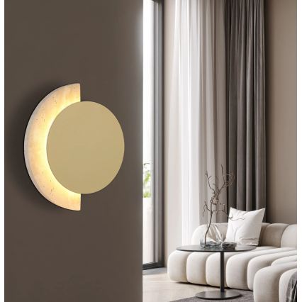 Globo - Applique murale LED/8W/230V 3000K Ø 20 cm travertin