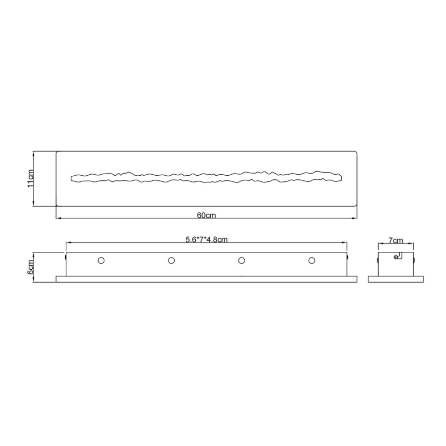 Globo - Applique murale LED LED/21W/230V 3000K 60 cm travertin