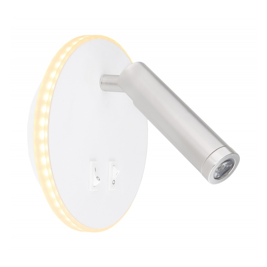 Globo - Spot mural LED/6W + LED/1W/230V