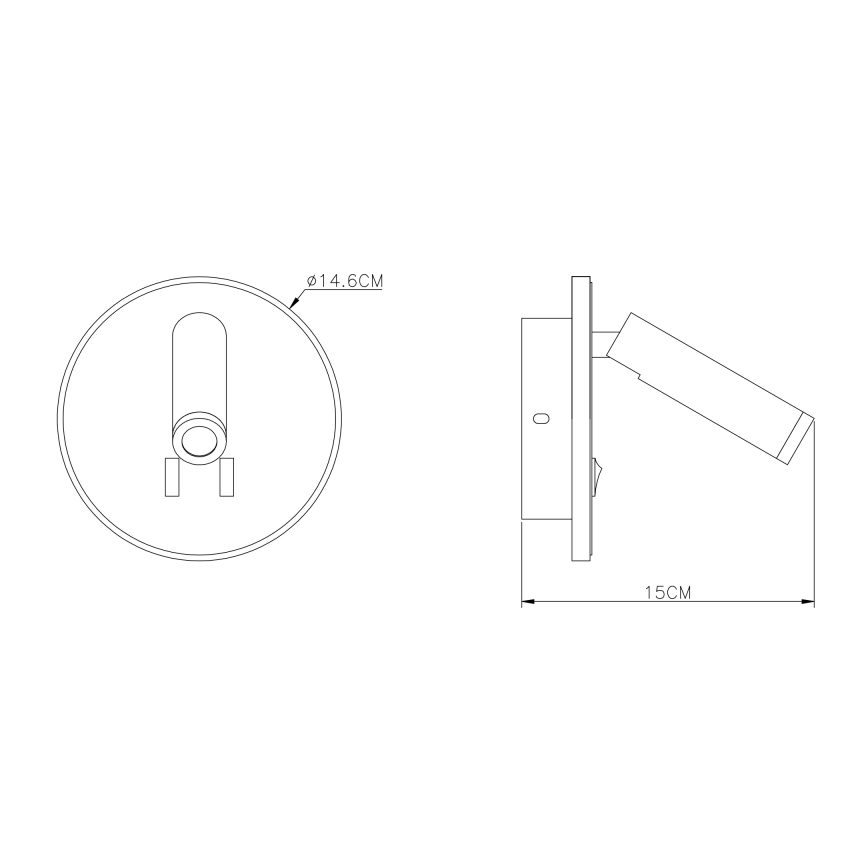 Globo - Spot mural LED/6W + LED/1W/230V