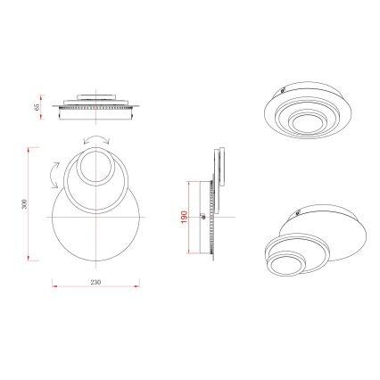 Globo - Plafonnier LED/20W/230V 3000K