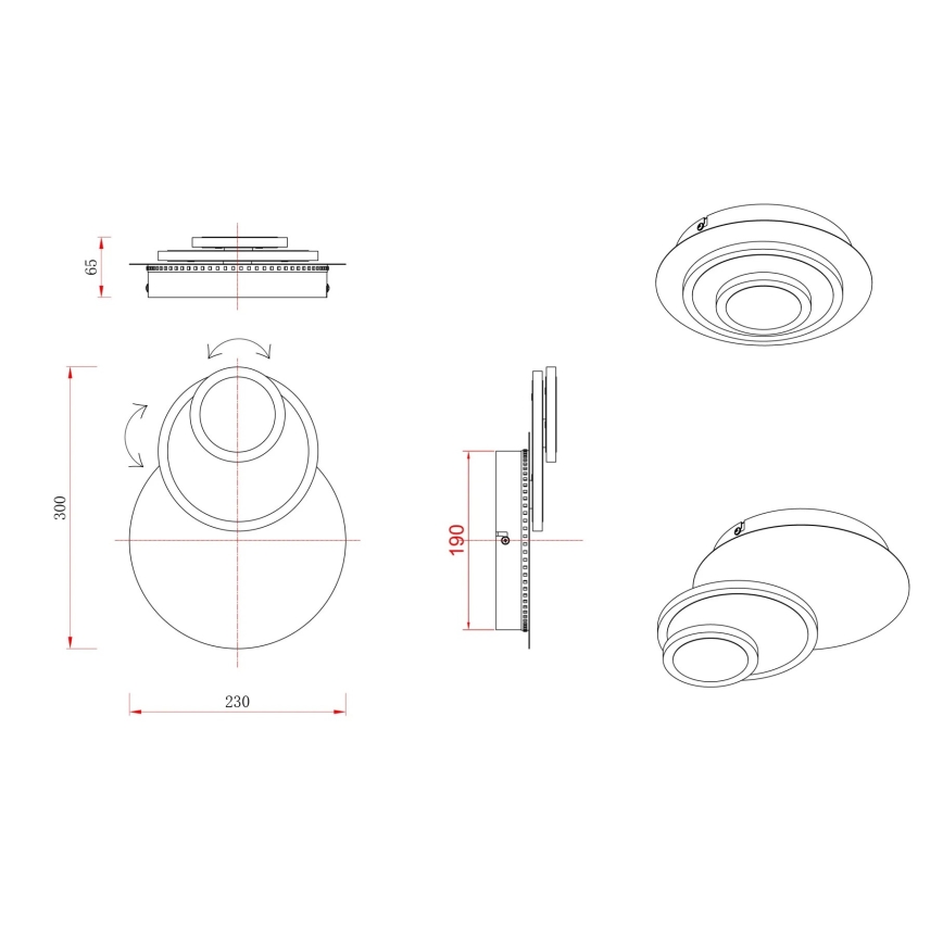 Globo - Plafonnier LED/20W/230V 3000K