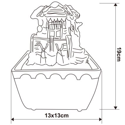 Globo - Fontaine décorative LED-RGB/0,13W/230V