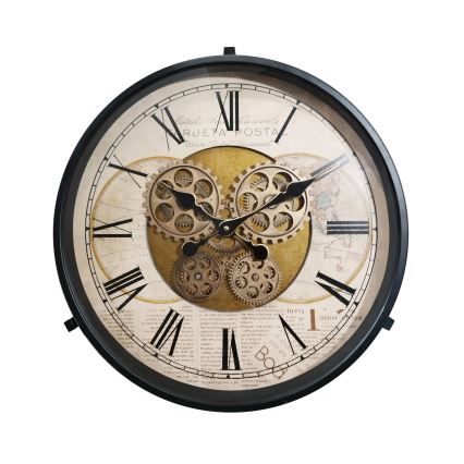 Globo - Table basse avec horloge intégrée Ø 49 cm, noire