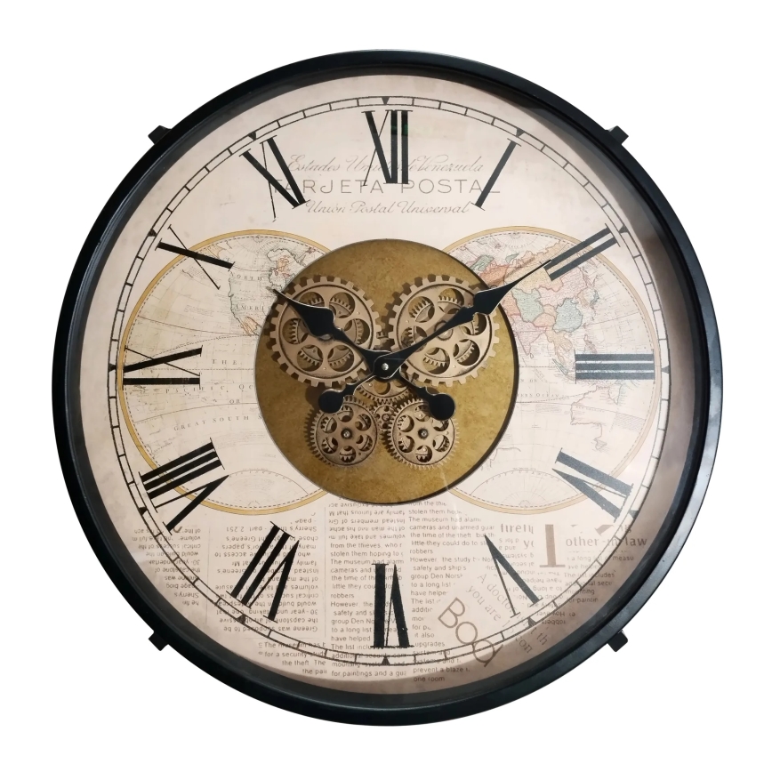 Globo - Table basse avec horloge Ø 71,5 cm, noire