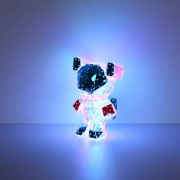 Globo - Décoration de table LED en coffret cadeau LED/0,03W/5V USB ours spatial