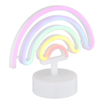 Globo - Décoration de table néon LED/2W/3xAA arc-en-ciel
