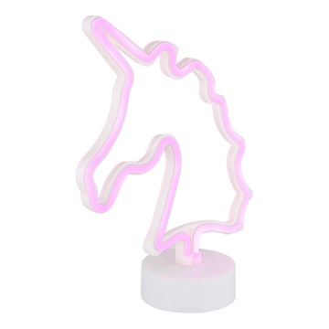 Globo - Décoration de table néon LED/2W/3xAA licorne