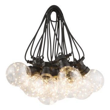 Globo - Guirlande décorative LED extérieure 10xLED/0,27W/230V 7,5 m IP44 noire