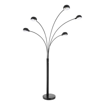 Globo - Lampadaire 5xE14/40W/230V noir