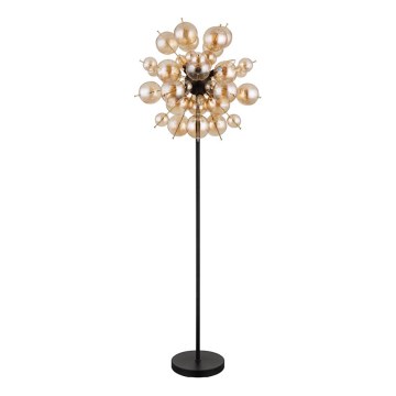 Globo - Lampadaire 6xE14/25W/230V marron/fumé