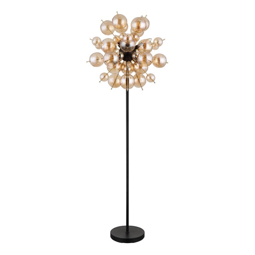 Globo - Lampadaire 6xE14/25W/230V marron/fumé
