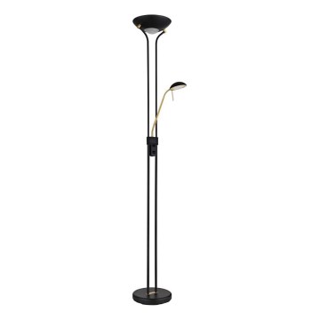 Globo - Lampadaire à intensité variable LED/20W/230V + LED/5,5W 3000K noir/doré