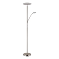 Globo - Lampadaire LED dimmable LED/28W/230V + LED/5W 3000K chrome mat
