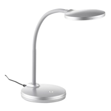 Globo - Lampe de bureau tactile flexible à intensité variable LED/4,6W/230V argentée