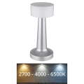 Globo - Lampe de bureau tactile LED dimmable LED/1W/3,7V 2700K/4000K/6500K 800 mAh USB chrome mat
