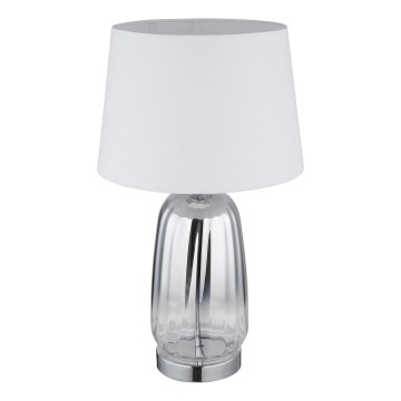 Globo - Lampe de table 1xE27/40W/230V blanche/argentée