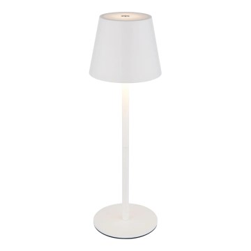 Globo - Lampe de table LED d'extérieur tactile et dimmable, rechargeable 3 en 1 LED/3W/5V 3000/4000/5000K IP54 1800 mAh blanche