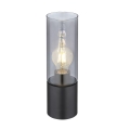 Globo - Lampe de table tactile 1xE27/25W/230V d. 9 cm noir