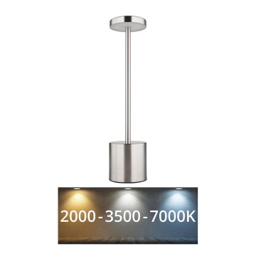Globo - Lampe de table tactile à intensité variable LED/1,2W/3,7V 2000K/3500K/7000K 1200 mAh USB chrome mat